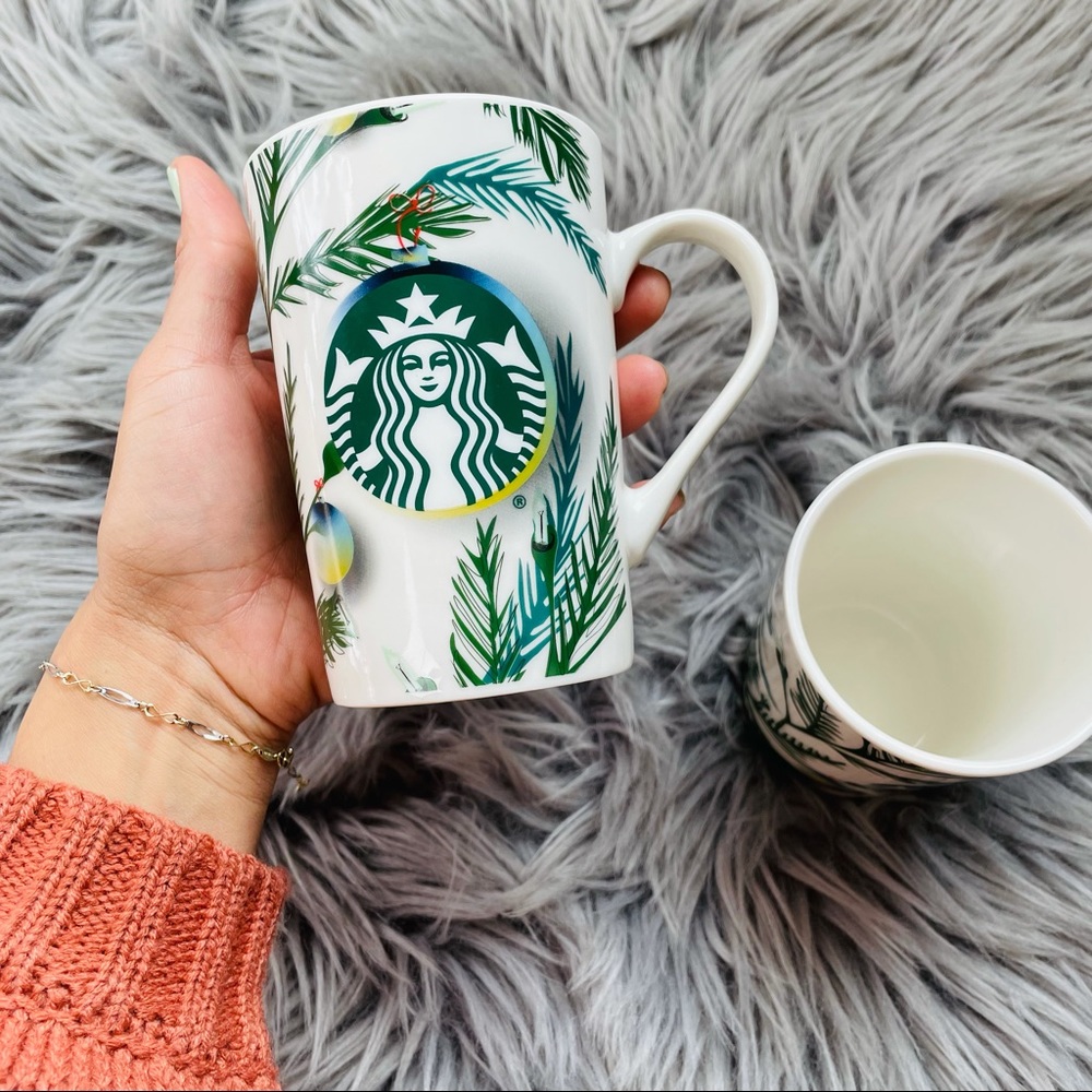 Starbucks seasonal mug | pair | Holly | ornaments - Picture 2 of 9